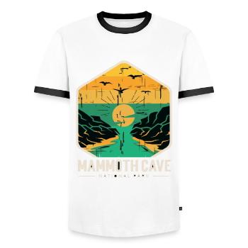 Nationalpark Souvenir Mammoth Cave Kentucky Souven - Männer Kontrast-T-Shirt - Weiß/Schwarz - Vorne - AI Model Female 172 light (172cm) & AI Model Male 178 dark (178cm)