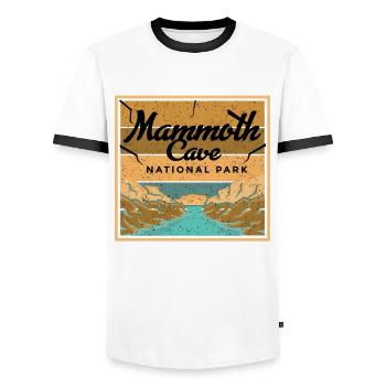 Mammoth Cave Kentucky National Park Souvenir - T-shirt contrasté Homme - blanc/noir - Devant - AI Model Female 172 light (172cm) & AI Model Male 178 dark (178cm)