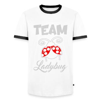 Team Marienkäfer Science Studenten Entomologe - Männer Kontrast-T-Shirt - Weiß/Schwarz - Vorne - AI Model Female 172 light (172cm) & AI Model Male 178 dark (178cm)