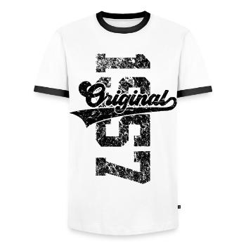 69E ANNIVERSAIRE ORIGINAL 1957 - T-shirt contrasté Homme - blanc/noir - Devant - AI Model Female 172 light (172cm) & AI Model Male 178 dark (178cm)