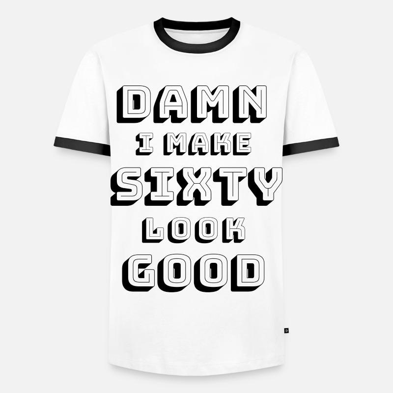 60th birthday - Men's Ringer Shirt - white/black