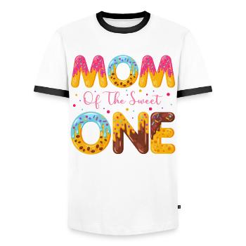 Mother Of Sweet Sprinkles Delicious Doughnuts - Men's Ringer Shirt - white/black - Front - AI Model Female 172 light (172cm) & AI Model Male 178 dark (178cm)