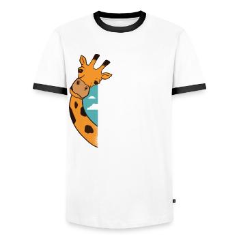 I Like Africa And Maybe Three People - Men's Ringer Shirt - white/black - Front - AI Model Female 172 light (172cm) & AI Model Male 178 dark (178cm)