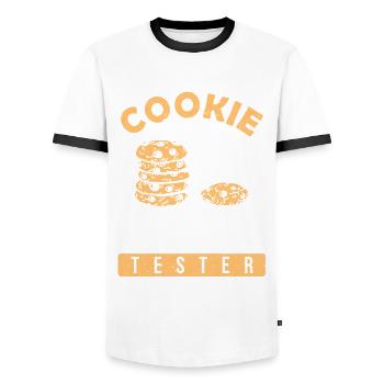 Cake Cookie Baking Team Tester Baking Baking - Men's Ringer Shirt - white/black - Front - AI Model Female 172 light (172cm) & AI Model Male 178 dark (178cm)