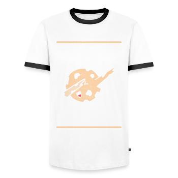 Biscuits Dealer Baking - T-shirt contrasté Homme - blanc/noir - Devant - AI Model Female 172 light (172cm) & AI Model Male 178 dark (178cm)