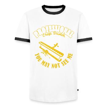 You not see Me You know I was there Sprayer - Men's Ringer Shirt - white/black - Front - AI Model Female 172 light (172cm) & AI Model Male 178 dark (178cm)