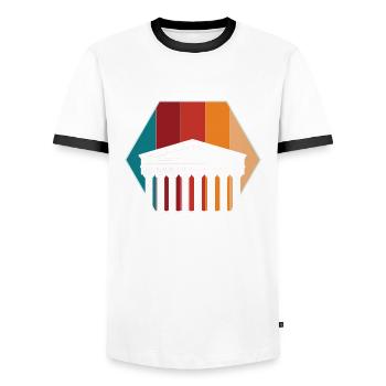 Griechenland Antike Akropolis Griechisch Athen Par - Männer Kontrast-T-Shirt - Weiß/Schwarz - Vorne - AI Model Female 172 light (172cm) & AI Model Male 178 dark (178cm)