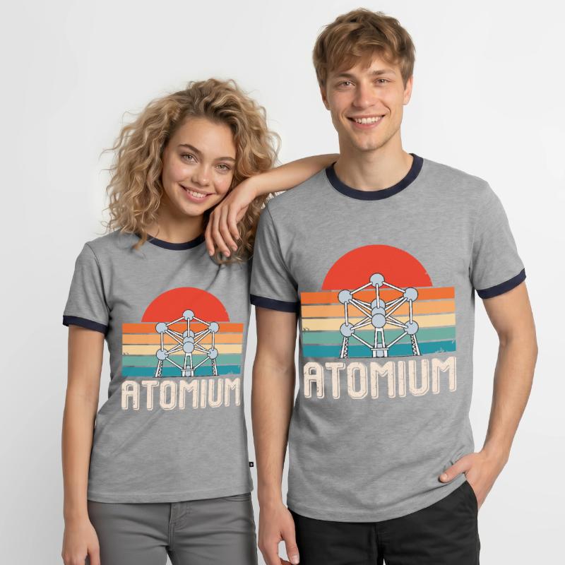 Atomic Physics Atomium Atomic nucleus Science Physicist Men's Ringer Shirt