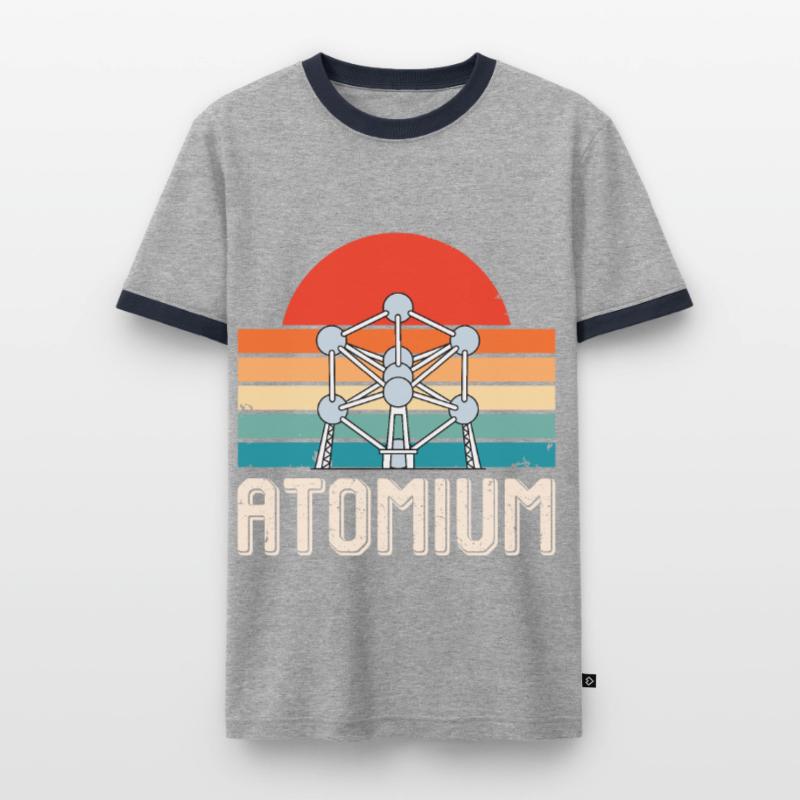 Atomic Physics Atomium Atomic nucleus Science Physicist Men's Ringer Shirt