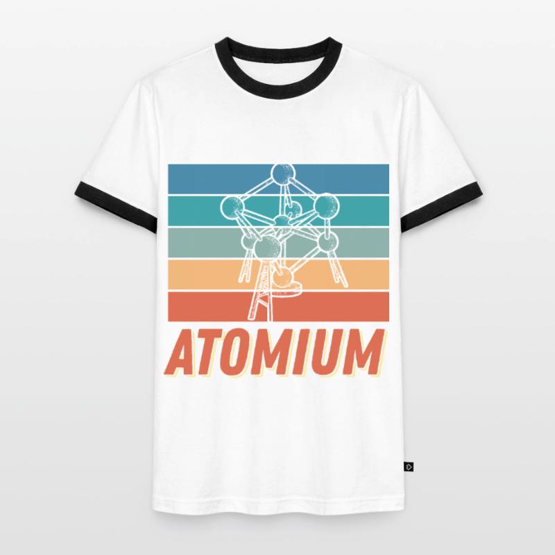 Atomium Science Atomic nucleus Physics Atomic physicist Men's Ringer Shirt