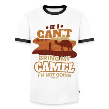 If I Can't Bring My Camel I'm Not Going - Männer Kontrast-T-Shirt - Weiß/Schwarz - Vorne - AI Model Female 172 light (172cm) & AI Model Male 178 dark (178cm)
