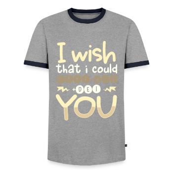Sarcastique Wish I Could CTRL ALT DEL YOU Sarcasme - T-shirt contrasté Homme - gris/marine  - Devant - AI Model Female 172 light (172cm) & AI Model Male 178 light (178cm)