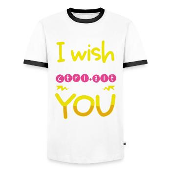 Sarkastische Wünsche, ich könnte CTRL ALT DEL YOU Sarkasmus - Männer Kontrast-T-Shirt - Weiß/Schwarz - Vorne - AI Model Female 172 light (172cm) & AI Model Male 178 dark (178cm)
