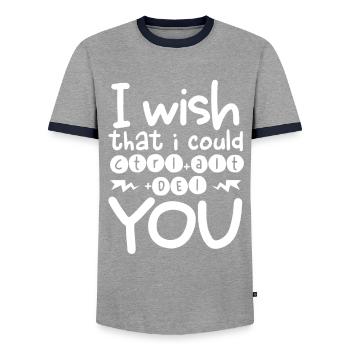 Cadeau sarcastique J’aimerais pouvoir CTRL ALT DEL YOU - T-shirt contrasté Homme - gris/marine  - Devant - AI Model Female 172 light (172cm) & AI Model Male 178 light (178cm)