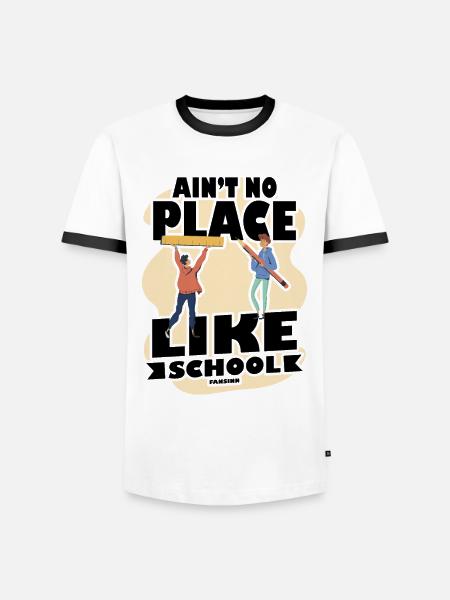 Children love school - Men's Ringer Shirt - white/black