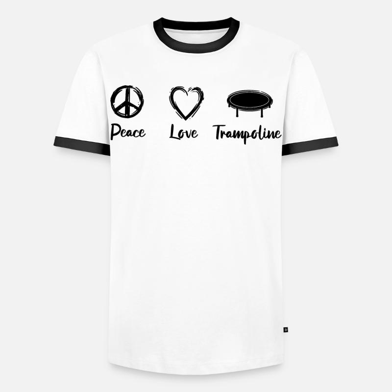 Trampolining Motivation - Men's Ringer Shirt - white/black