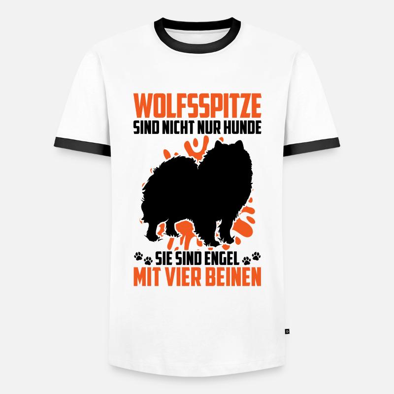 Wolfsspitz Got a German Wolfsspitz - Men's Ringer Shirt - white/black