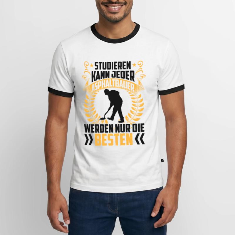 Constructeurs d’asphalte Constructeurs de routes T-shirt contrasté Homme