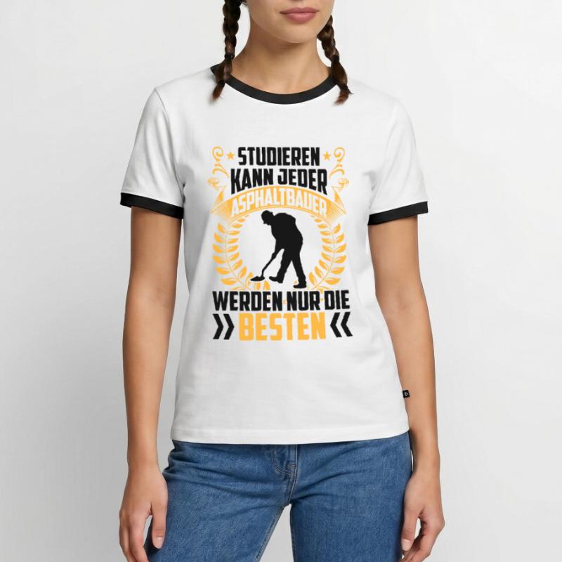 Constructeurs d’asphalte Constructeurs de routes T-shirt contrasté Homme
