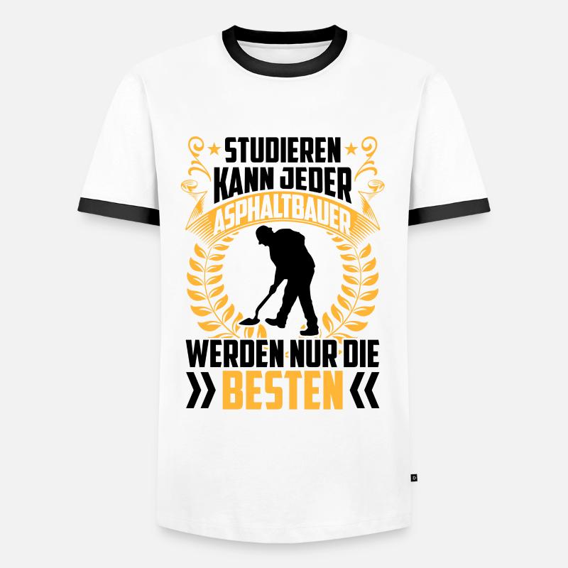 Besten werden Asphaltbauer Straßenbauer - Männer Kontrast-T-Shirt - Weiß/Schwarz