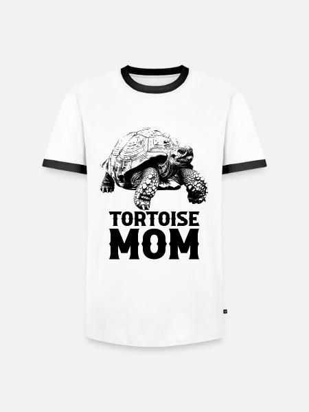 African Sulcata Tortoise - Männer Kontrast-T-Shirt - Weiß/Schwarz