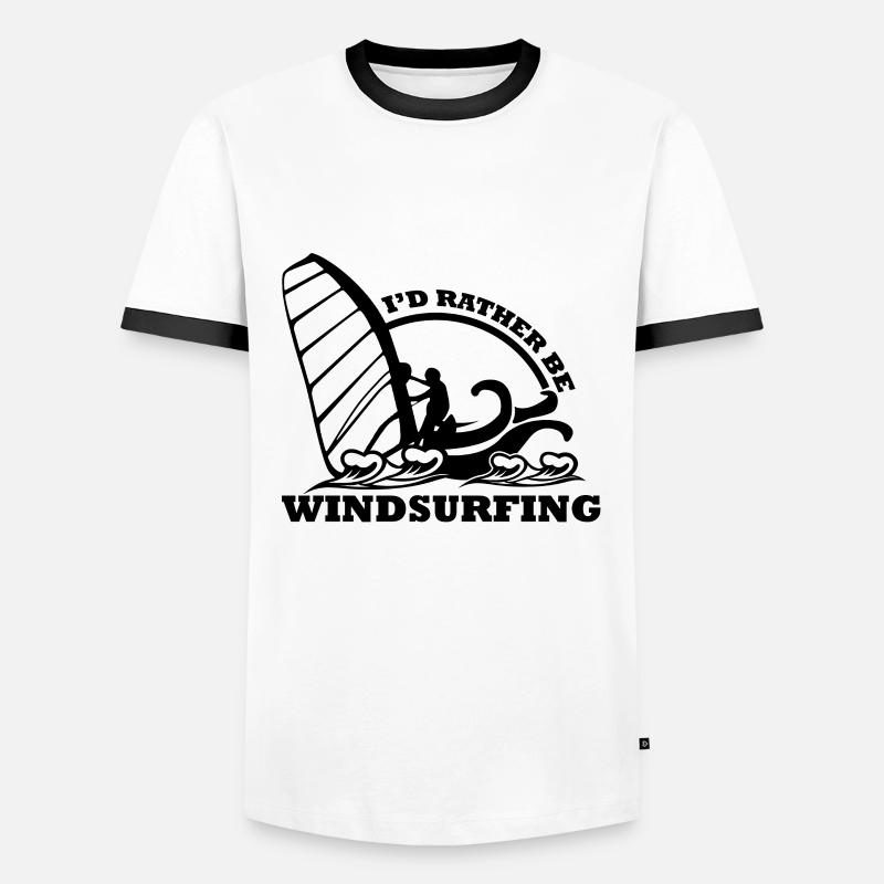 Windsurfers - Men's Ringer Shirt - white/black