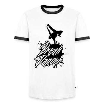 Tanz Breakdancer Breakdancing Breakdance Geschenk - Männer Kontrast-T-Shirt - Weiß/Schwarz - Vorne - AI Model Female 172 light (172cm) & AI Model Male 178 dark (178cm)