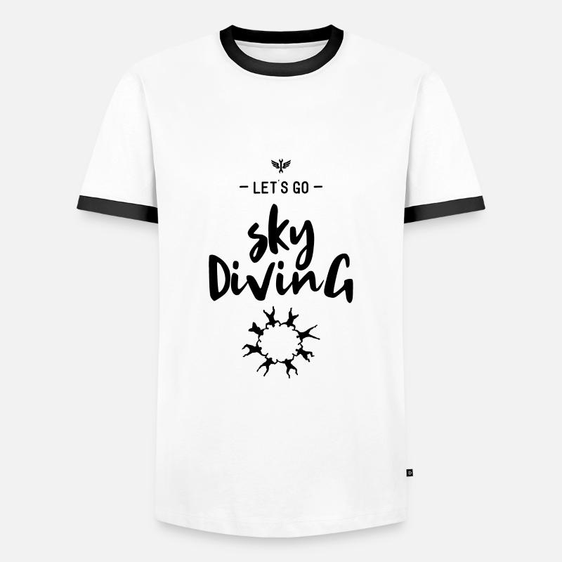 Skydive Skydiver - Men's Ringer Shirt - white/black