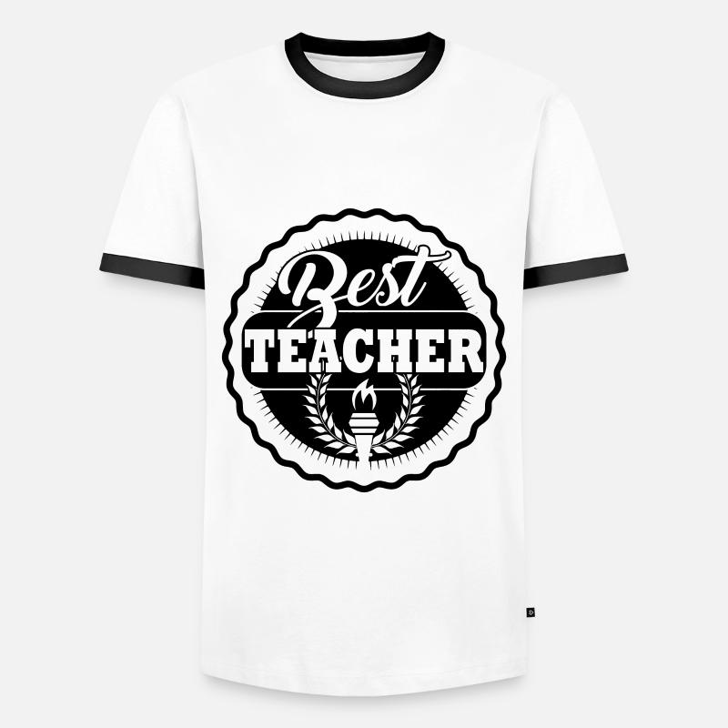 Lehrer Lehrer Lehrer Lehrer - Männer Kontrast-T-Shirt - Weiß/Schwarz