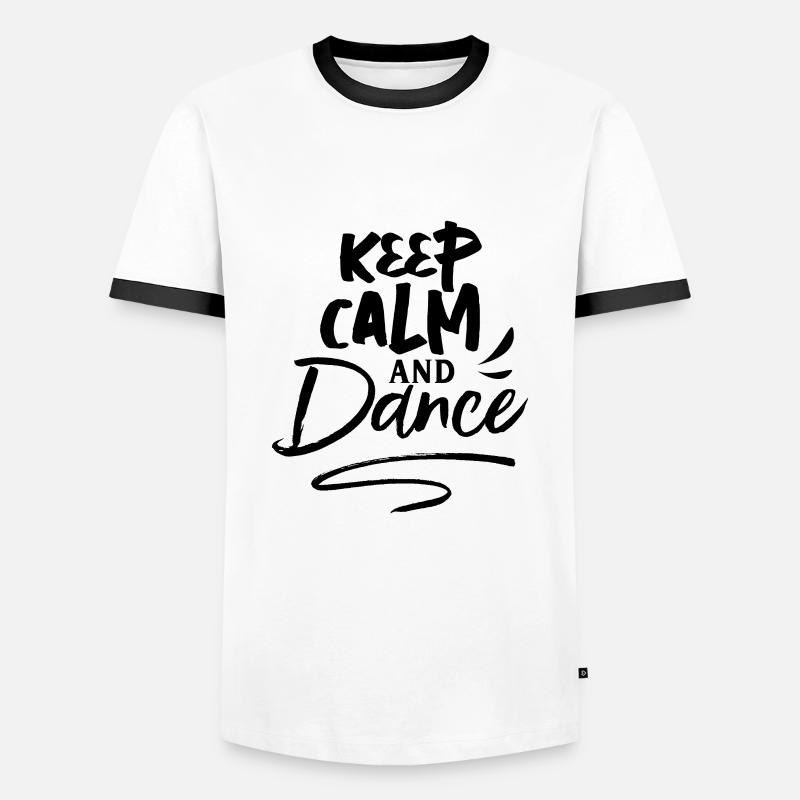 Dancing Dancing Dancing Dancing - Men's Ringer Shirt - white/black