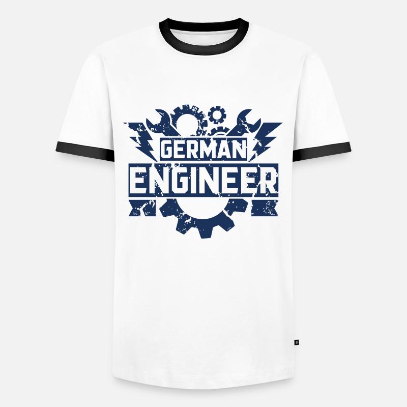Engineers - Men's Ringer Shirt - white/black