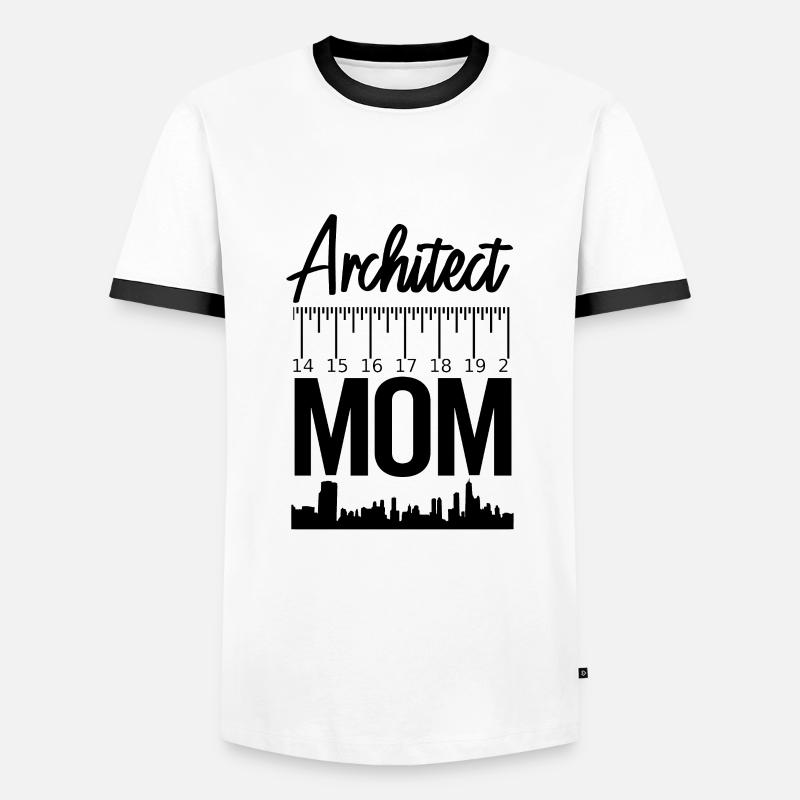 Architecte architecte architecte architecte - T-shirt contrasté Homme - blanc/noir