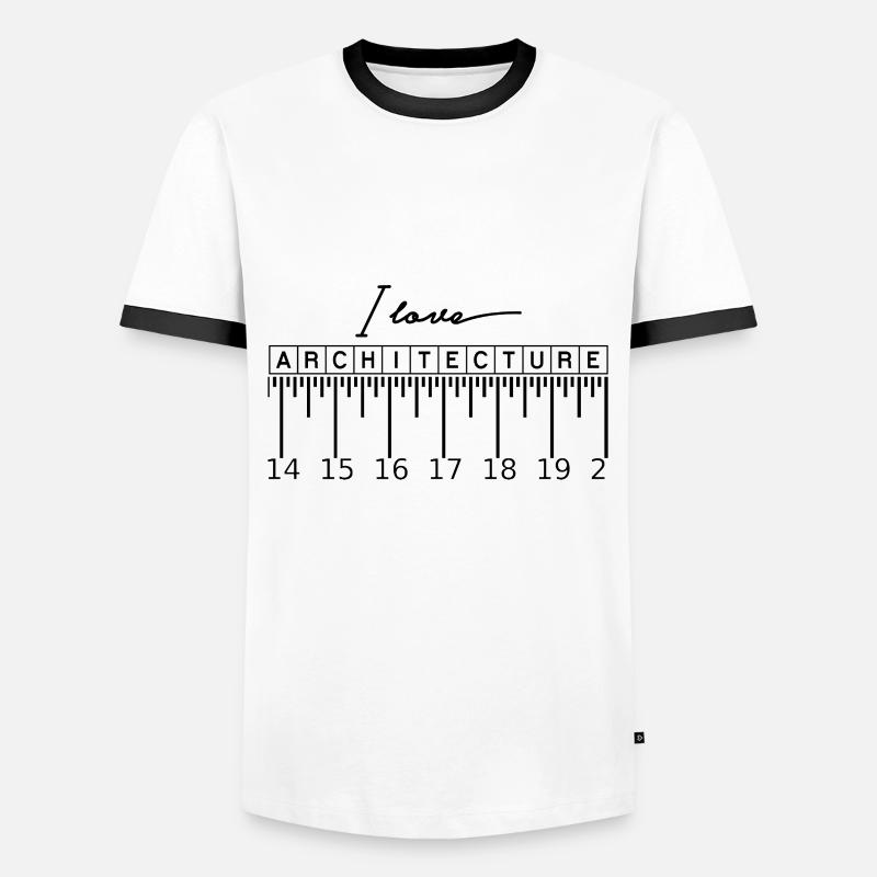 Architect Architect Architect Architect - Men's Ringer Shirt - white/black