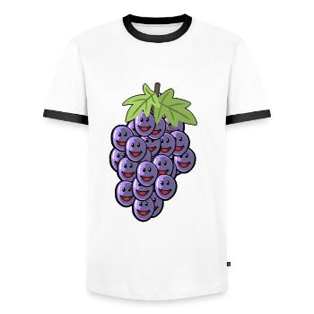 Grapes Grapes Wine Gift Vine Grape - Men's Ringer Shirt - white/black - Front - AI Model Female 172 light (172cm) & AI Model Male 178 dark (178cm)