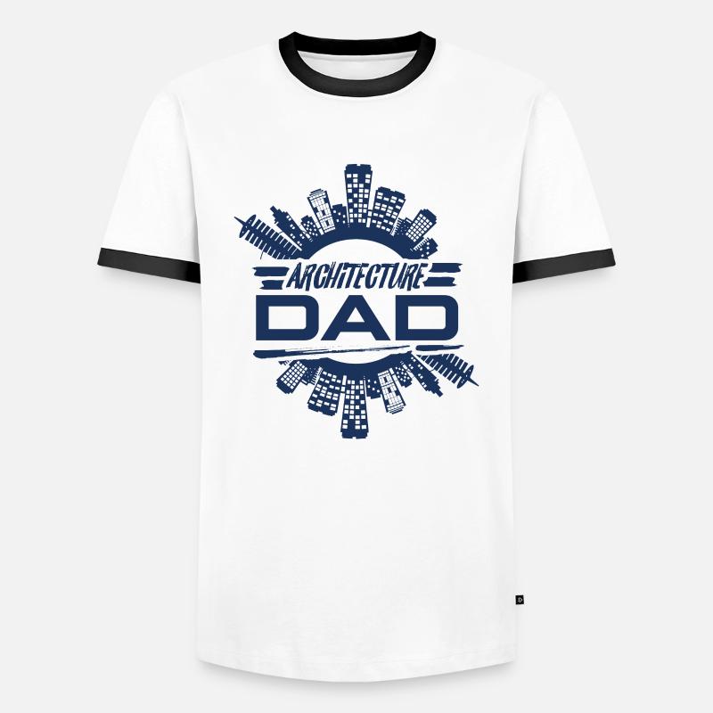 Architecte architecte architecte architecte - T-shirt contrasté Homme - blanc/noir