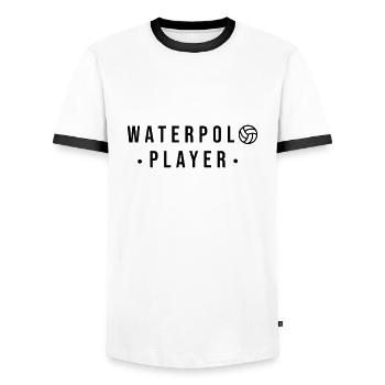 Wasserball Wasserball Wasserball Wasserball - Männer Kontrast-T-Shirt - Weiß/Schwarz - Vorne - AI Model Female 172 light (172cm) & AI Model Male 178 dark (178cm)