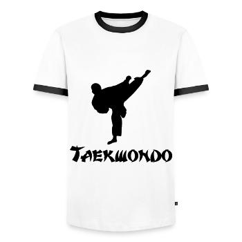 taek won do geschenk shirt - Männer Kontrast-T-Shirt - Weiß/Schwarz - Vorne - AI Model Female 172 light (172cm) & AI Model Male 178 dark (178cm)