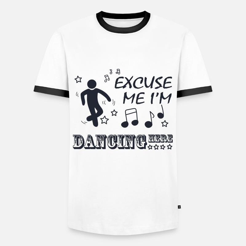 Tänzer - Männer Kontrast-T-Shirt - Weiß/Schwarz