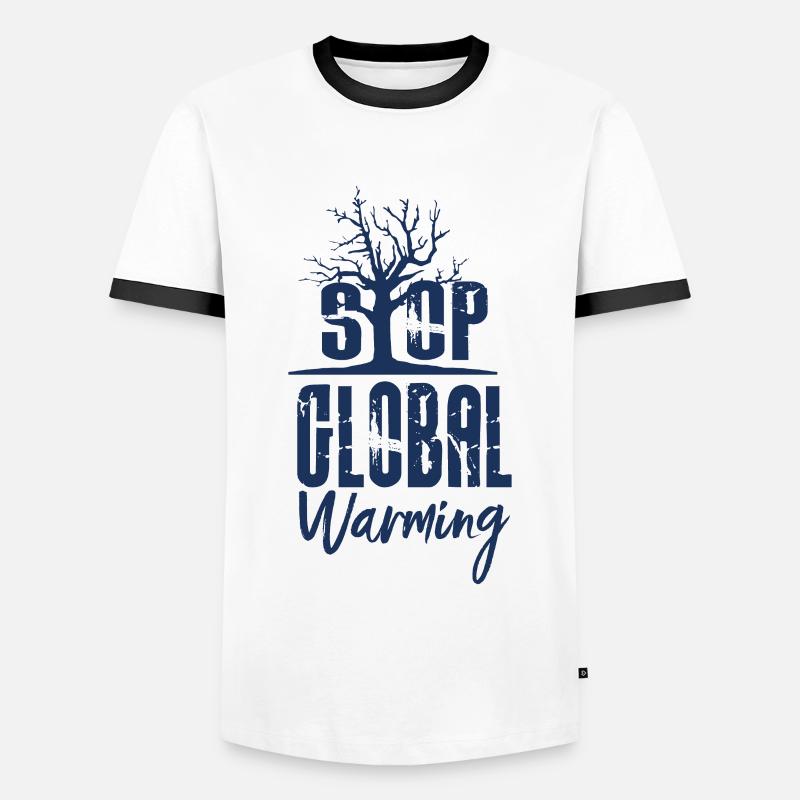 Climate change - Men's Ringer Shirt - white/black