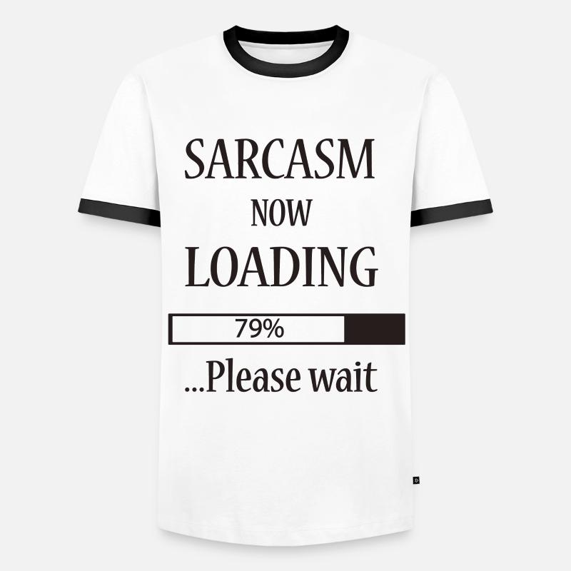Sarkasmus - Männer Kontrast-T-Shirt - Weiß/Schwarz