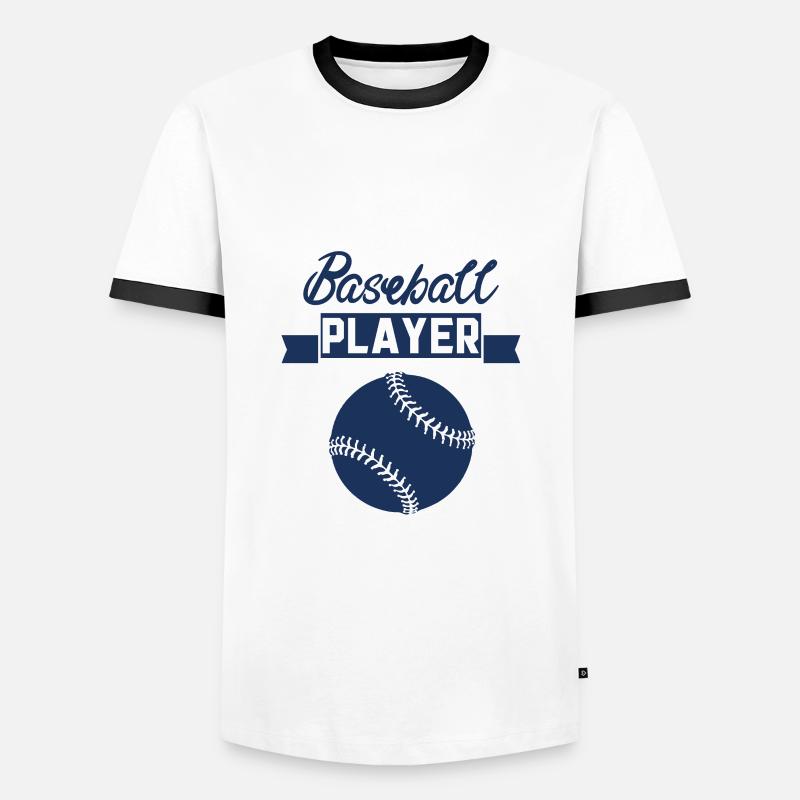 Baseball Baseball Baseball Baseball - Männer Kontrast-T-Shirt - Weiß/Schwarz