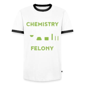 Chimie Drôle Chimie Garage Crime Gift - T-shirt contrasté Homme - blanc/noir - Devant - AI Model Female 172 light (172cm) & AI Model Male 178 dark (178cm)