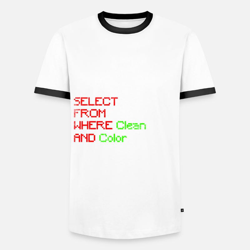 Programmer Nerd Geek Computer - Men's Ringer Shirt - white/black