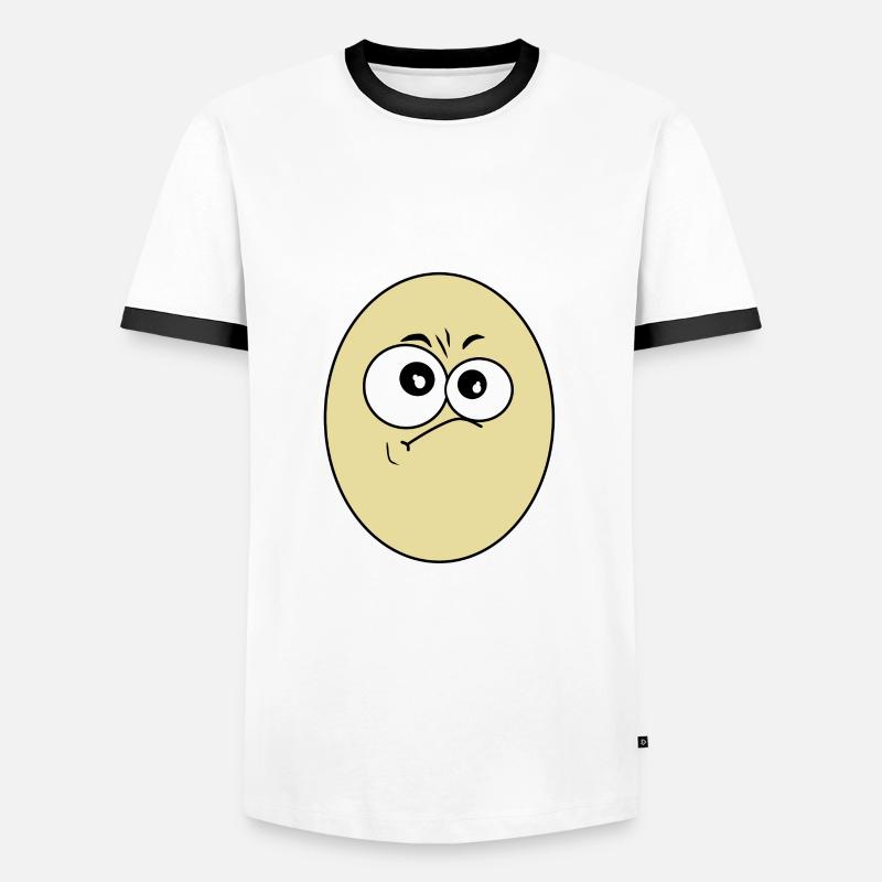 egg - Men's Ringer Shirt - white/black