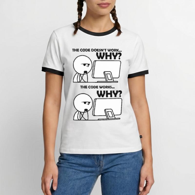 Programming Code Funny Men's Ringer Shirt