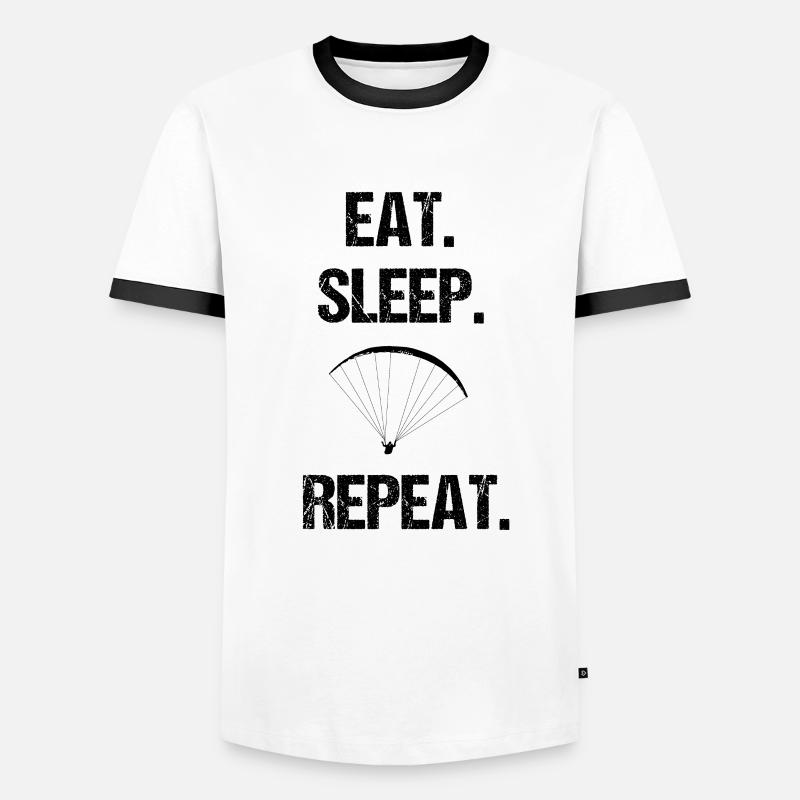 Paragliding paragliding - Men's Ringer Shirt - white/black