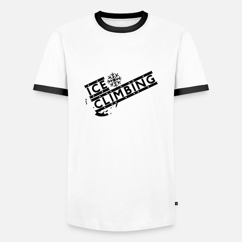 Escalade de glace - T-shirt contrasté Homme - blanc/noir