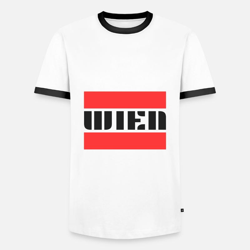 Vienna! - Men's Ringer Shirt - white/black