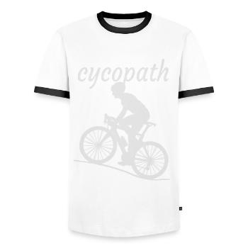 Cycopathe - T-shirt contrasté Homme - blanc/noir - Devant - AI Model Female 172 light (172cm) & AI Model Male 178 dark (178cm)