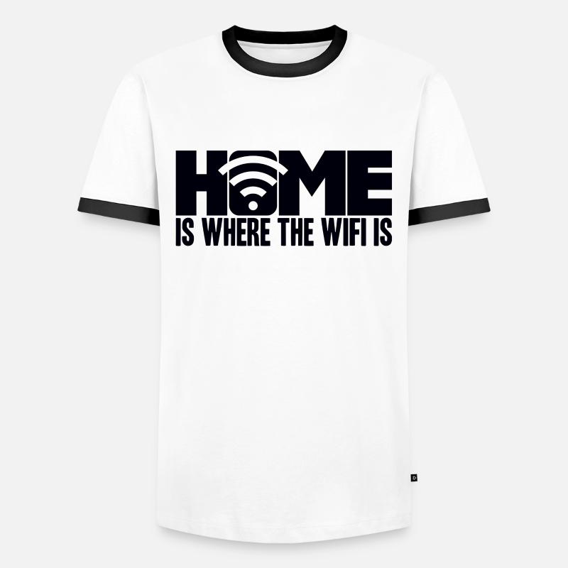 Computer - Men's Ringer Shirt - white/black